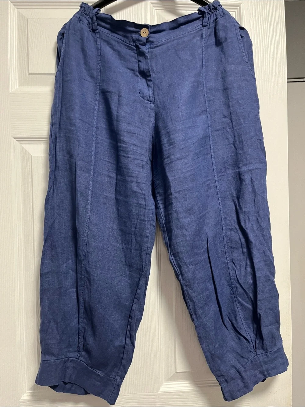 Lands Downunder  women Casual Linen Blend Navy Pants